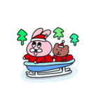 ピンクーとブクのクリスマス/韓国語-日本語（個別スタンプ：22）