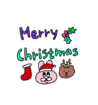 ピンクーとブクのクリスマス/韓国語-日本語（個別スタンプ：24）