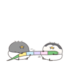 へんてこなべびペンギンの双子（個別スタンプ：1）