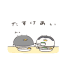 へんてこなべびペンギンの双子（個別スタンプ：21）