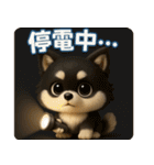 『自然災害時に！』3D黒ポメ（個別スタンプ：19）