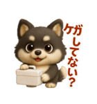 『自然災害時に！』3D黒ポメ（個別スタンプ：28）