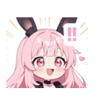 ラブリーバニーガールスタンプ（個別スタンプ：13）
