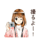写真好きなふつうの女の子♡（個別スタンプ：4）