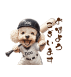 がんばれ！高校球犬トイプードル（個別スタンプ：2）