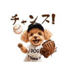 がんばれ！高校球犬トイプードル（個別スタンプ：26）