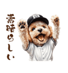 がんばれ！高校球犬トイプードル（個別スタンプ：30）