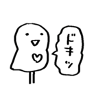 サクッと送れる簡易スタンプ⑬白いトリ（個別スタンプ：7）