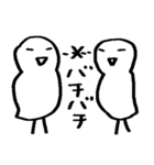 サクッと送れる簡易スタンプ⑬白いトリ（個別スタンプ：19）