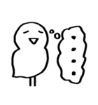 サクッと送れる簡易スタンプ⑬白いトリ（個別スタンプ：20）
