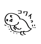 サクッと送れる簡易スタンプ⑬白いトリ（個別スタンプ：30）