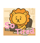 しんどいライオン (えいご)（個別スタンプ：6）