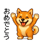 柴犬のドットスタンプ☆日常（個別スタンプ：19）