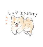 雑種犬春のイラストスタンプ大きめ（個別スタンプ：15）