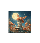 キノコ.ウサギ.森星..Mushroom.Rabbit.（個別スタンプ：3）