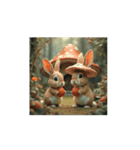 キノコ.ウサギ.森星..Mushroom.Rabbit.（個別スタンプ：11）