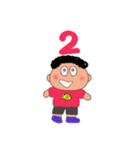 ぼっくちゃんの数字スタンプ（個別スタンプ：3）