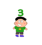 ぼっくちゃんの数字スタンプ（個別スタンプ：4）