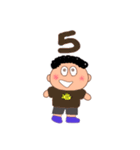 ぼっくちゃんの数字スタンプ（個別スタンプ：6）