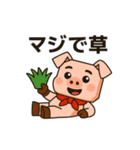 キュートなブタさん 面白系（個別スタンプ：1）