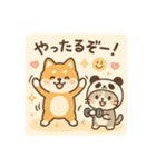 柴犬こてつと猫てちのBIGスタンプ（個別スタンプ：6）