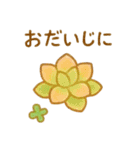 多肉植物と毎日使える言葉 クレヨン（個別スタンプ：27）