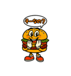 アメコミ風ハンバーガーくん（個別スタンプ：1）