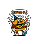 アメコミ風ハンバーガーくん（個別スタンプ：3）