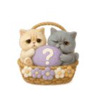 エキゾチックショートヘア風・花篭スタンプ（個別スタンプ：1）
