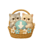 エキゾチックショートヘア風・花篭スタンプ（個別スタンプ：2）