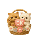 エキゾチックショートヘア風・花篭スタンプ（個別スタンプ：3）