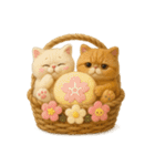 エキゾチックショートヘア風・花篭スタンプ（個別スタンプ：4）