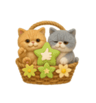 エキゾチックショートヘア風・花篭スタンプ（個別スタンプ：6）