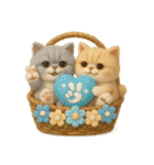エキゾチックショートヘア風・花篭スタンプ（個別スタンプ：11）