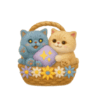 エキゾチックショートヘア風・花篭スタンプ（個別スタンプ：12）