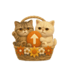 エキゾチックショートヘア風・花篭スタンプ（個別スタンプ：16）