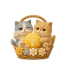 エキゾチックショートヘア風・花篭スタンプ（個別スタンプ：20）