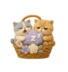 エキゾチックショートヘア風・花篭スタンプ（個別スタンプ：22）