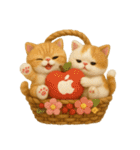 エキゾチックショートヘア風・花篭スタンプ（個別スタンプ：33）