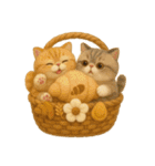 エキゾチックショートヘア風・花篭スタンプ（個別スタンプ：39）