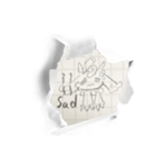 wow oh sad シャチ（個別スタンプ：3）