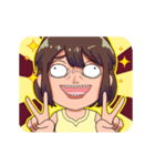 わらう女子2（個別スタンプ：4）