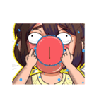 わらう女子2（個別スタンプ：16）