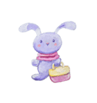 Muni the Gray Bunny ムニ・グレーのうさぎ（個別スタンプ：1）