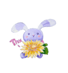 Muni the Gray Bunny ムニ・グレーのうさぎ（個別スタンプ：4）