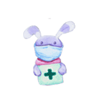 Muni the Gray Bunny ムニ・グレーのうさぎ（個別スタンプ：9）