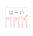 書き込める♥大人可愛いリボンフレーム（個別スタンプ：10）