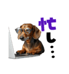 動く！デカ文字ダックスフンド（個別スタンプ：20）