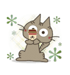 黒ねこ＆みけさん便り・12（個別スタンプ：7）