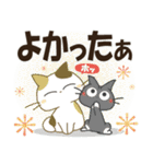 黒ねこ＆みけさん便り・12（個別スタンプ：17）